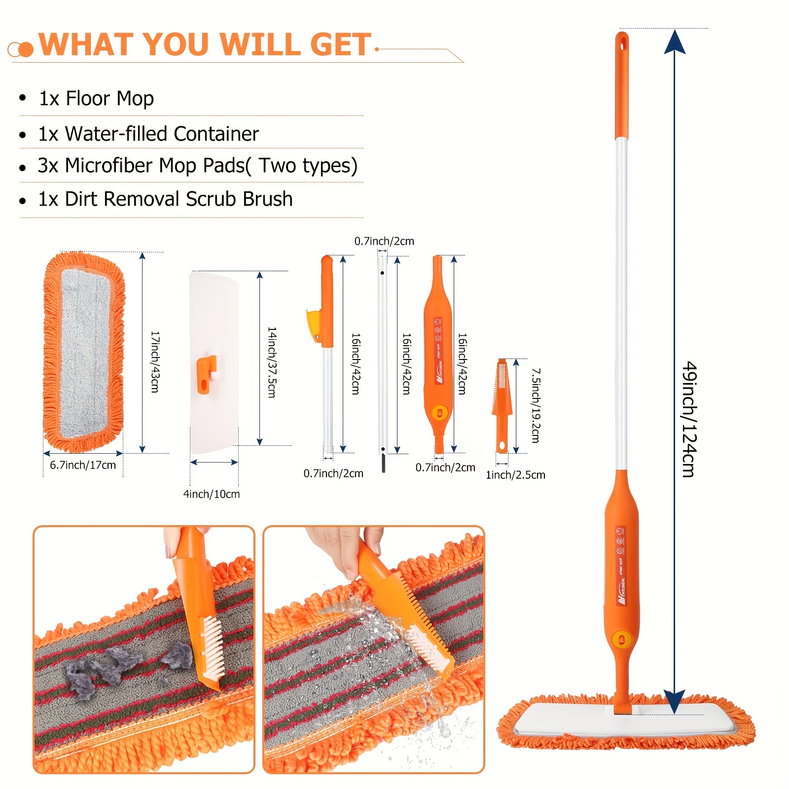 Reusable Microfiber Spray Mop For Effortless Floor Cleaning - Temu