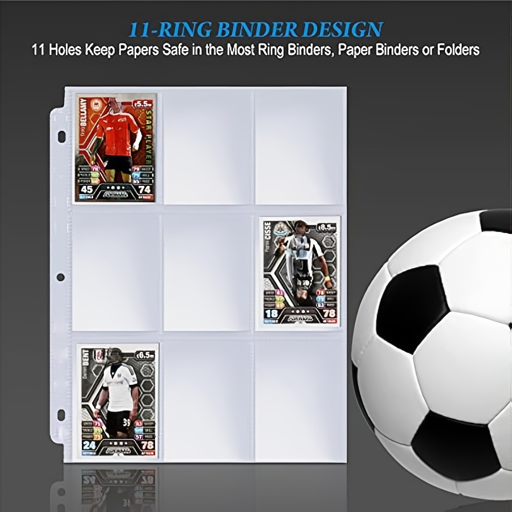 30Packs Double Single Sided Clear Trading Card Sleeves 9 18 Pocket Plastic  Protector for Game,Business