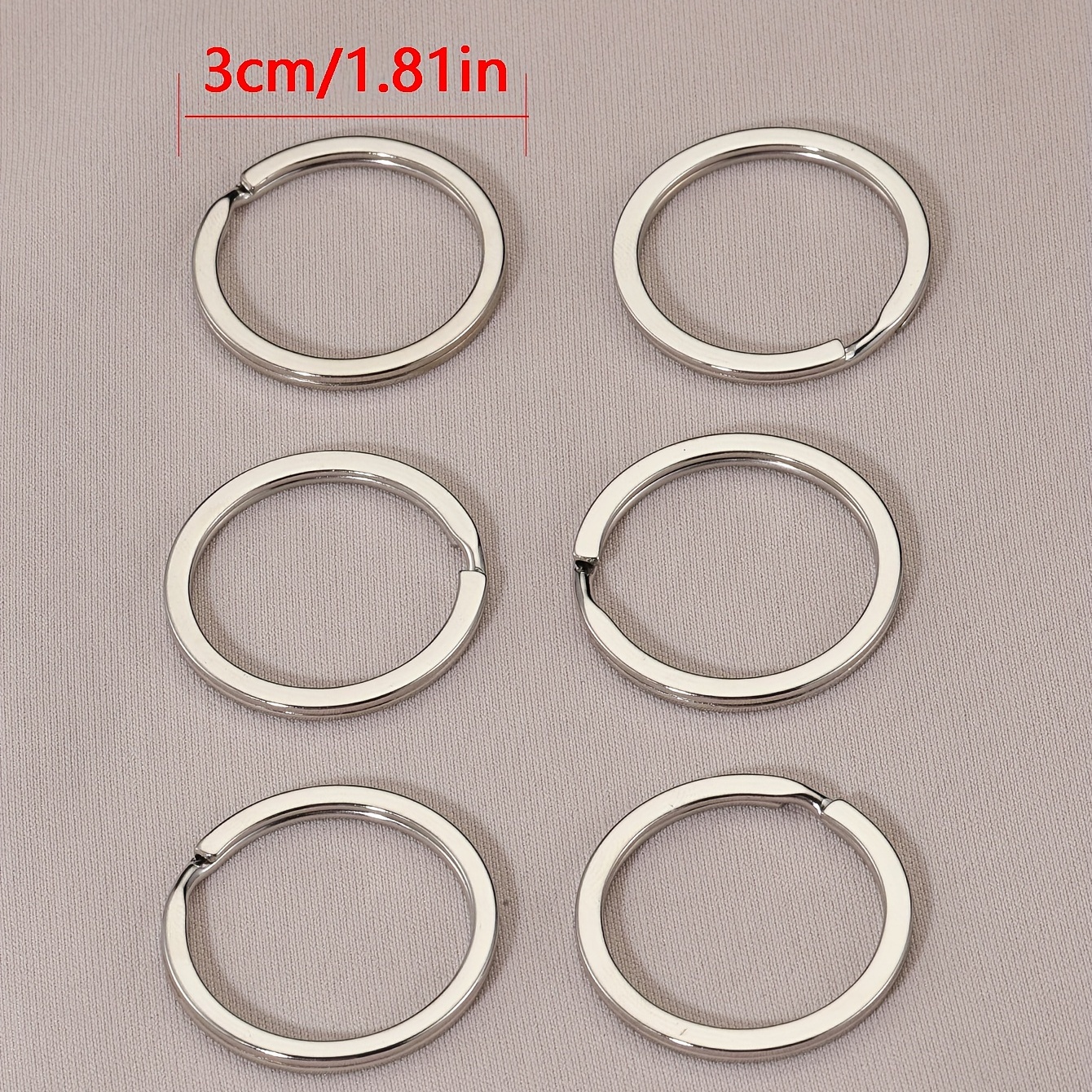 Simple Iron Big Ring +10 Key Rings + Lobster Clasp Big - Temu