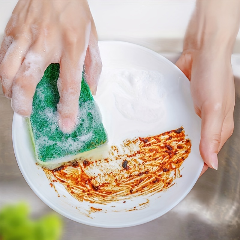 Éponge de cuisine, éponge de cellulose comprimée 5 paquets pour nettoyer la  vaisselle sans rayures