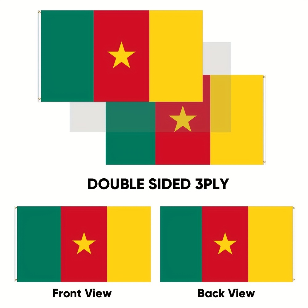 3x5 ft République du Cameroun Drapeau camerounais avec œillets en