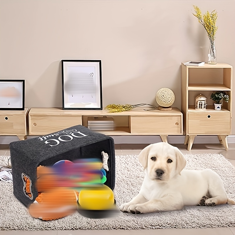 Dog Toy Storage Bin Cat Toy Organizer Large Capacity Pet Toy