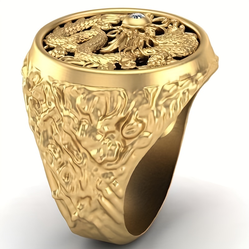 Men's Vintage Dragon Ring, Business Style