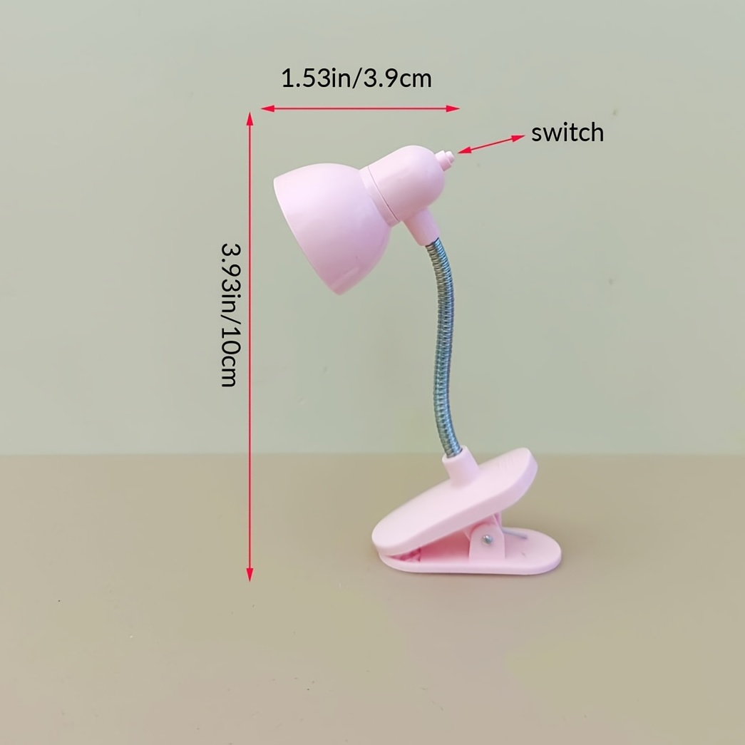 1pc eye friendly mini book lamp with clamp warm and bright desk lamp with battery included details 5