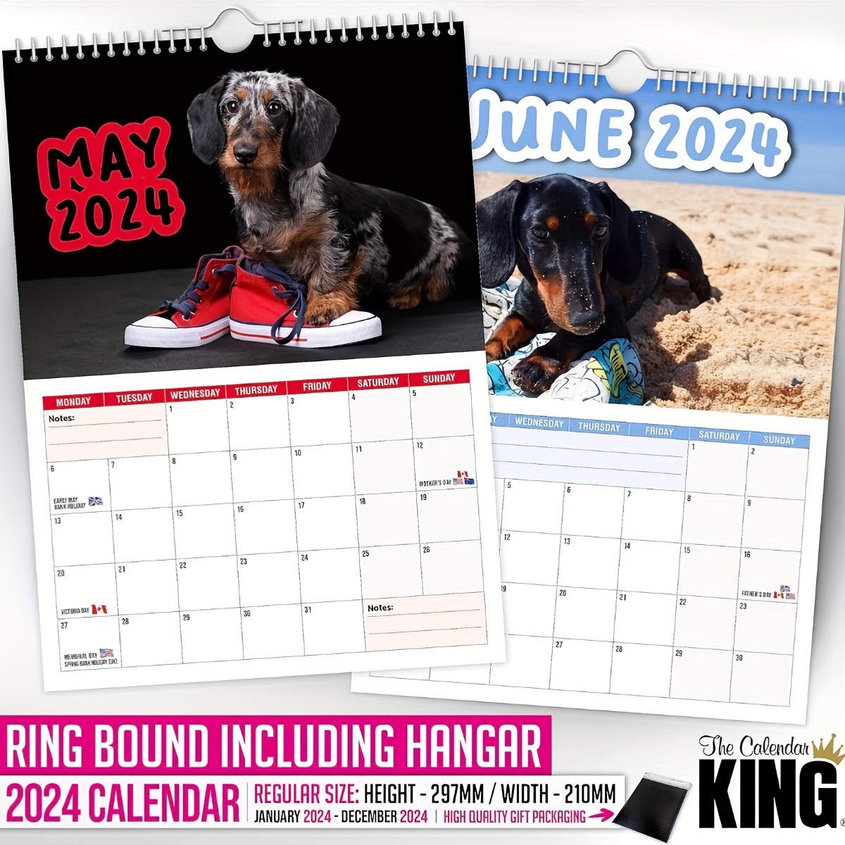 1pc Calendario Appendi Cane 2024, Calendario Divertente E Sfacciato Del  Cane Bassotto 2024, Calendario Divertente Di Capodanno, Calendario Creativo  Da