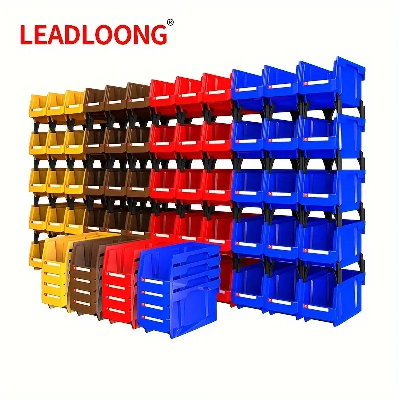 Plastic Stackable Storage Box, Sundries And Garage Tool Organizer