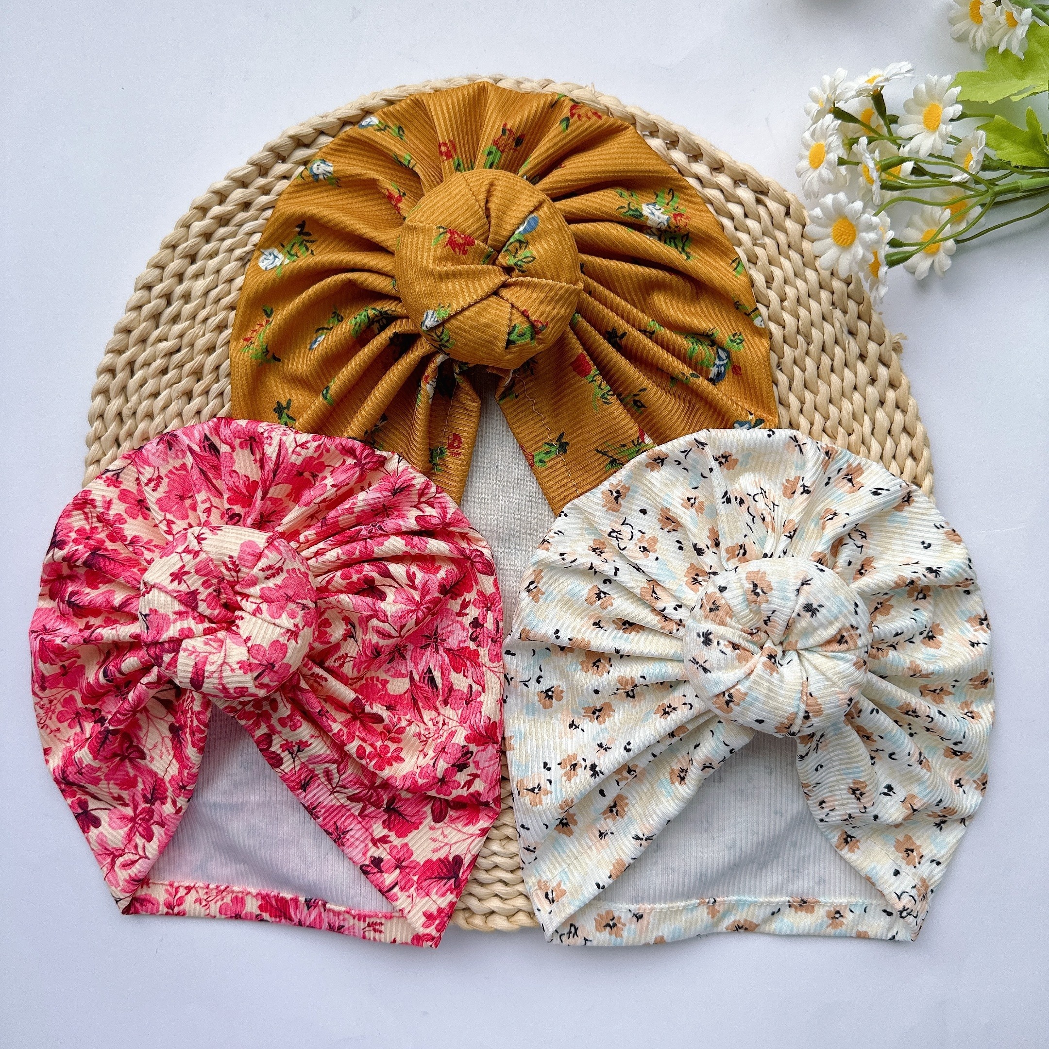 Daily And Leisure Soft Elastic Hat Baby Print Donut Hat For - Temu