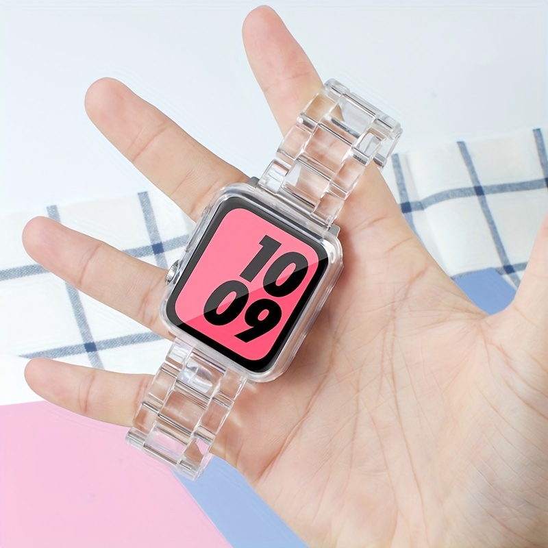 Transparent Resin Strap For Apple Watch Band 42mm 40mm Correa 44mm