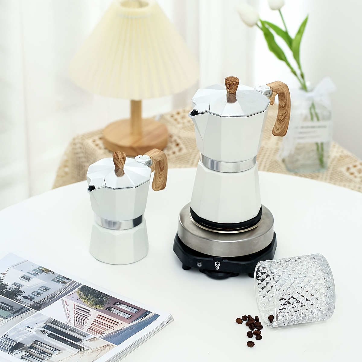 Promote The Art Of Coffee, Stovetop Espresso Vintage Wooden Manual Coffee  Grinder & Moka Pot Gift Box, Coffee Maker Accessories Coffee Bar Accessories  Coffeeware Gift - Temu New Zealand