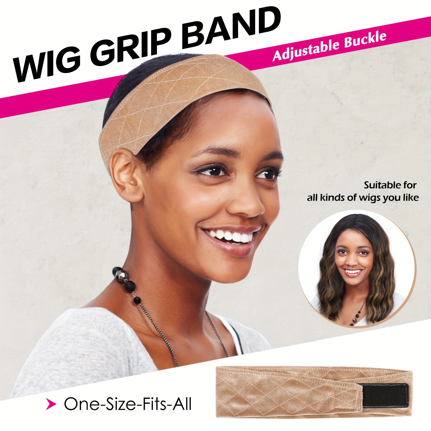 Adjustable Velvet Wig Grip Band For Lace Front Non Slip - Temu