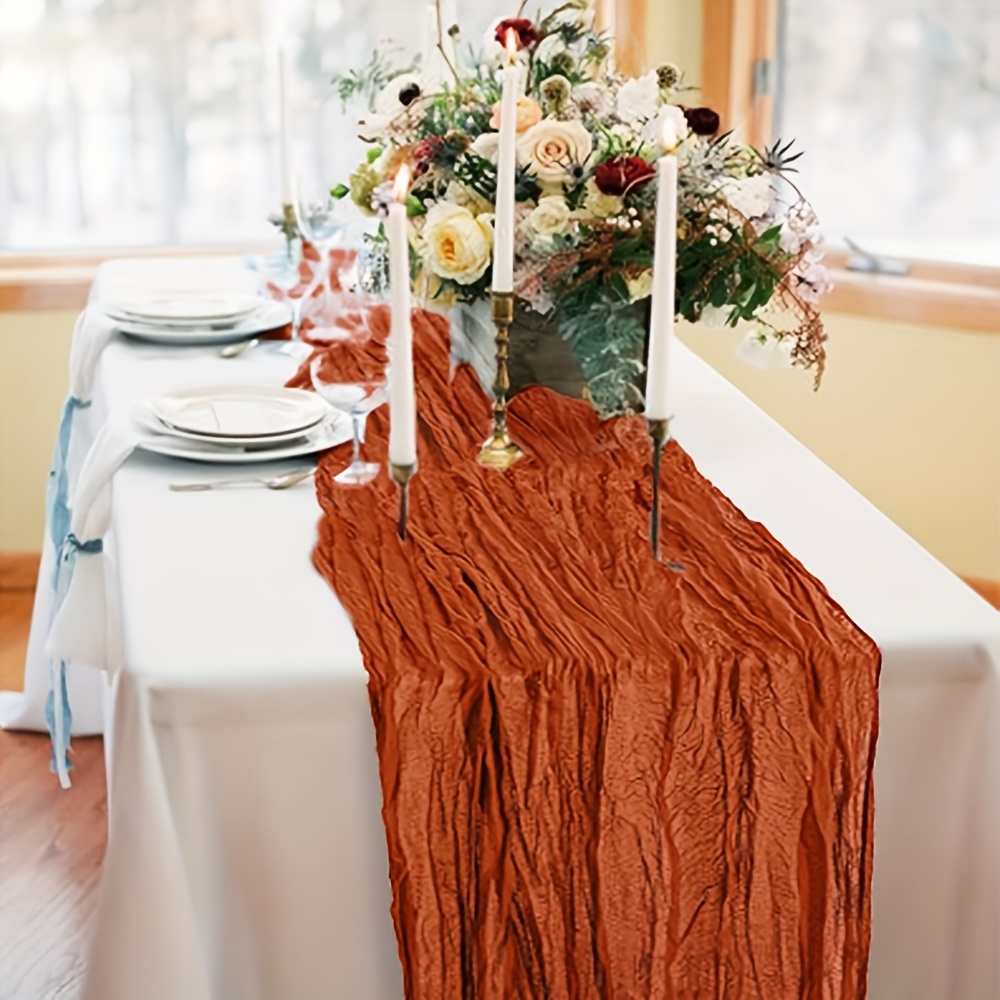 table runner sage green table runner cheese cloth decorative Temu United Kingdom