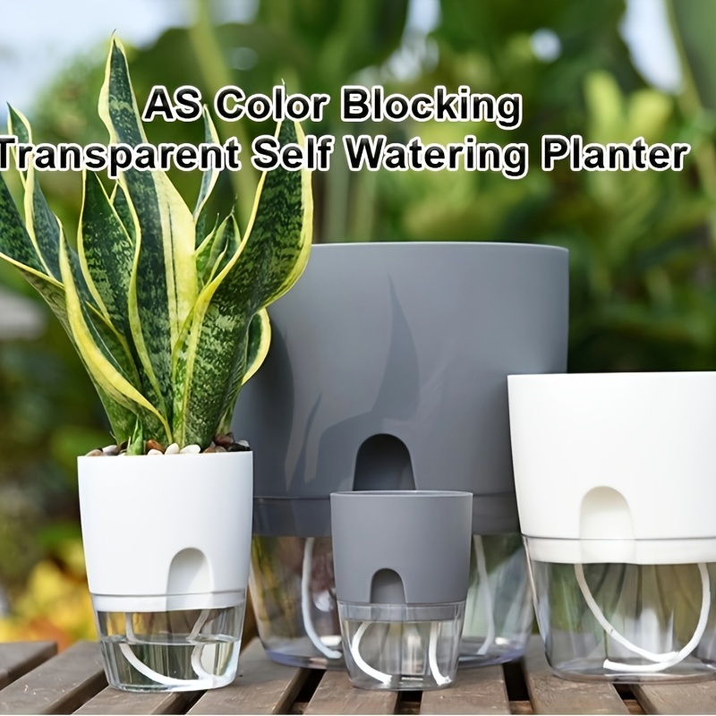 Large White Plastic Planters Self Watering Planters With - Temu