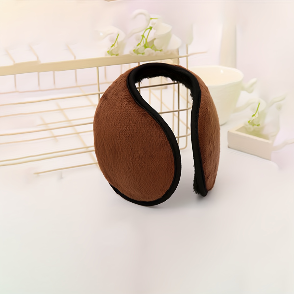 1pc Men's Brown New Style Warm Ear Muffs For Cold Weather