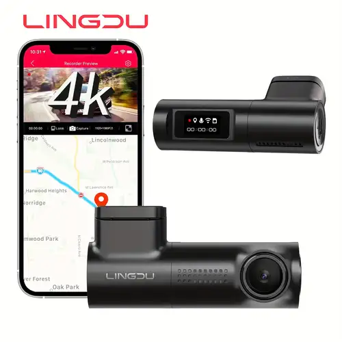 4K WIFI GPS Dash Cam Front And Rear, Double Objectif Caméra De