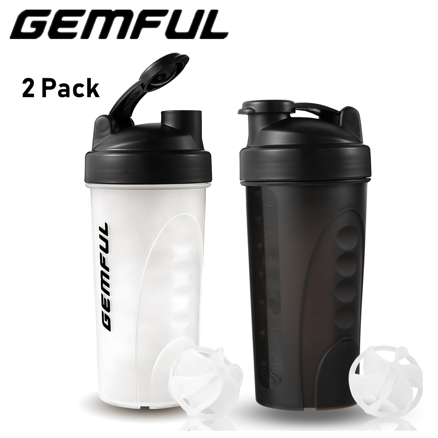 2pcs Leakproof Shaker Bottle With Lid Water Bottle For - Temu