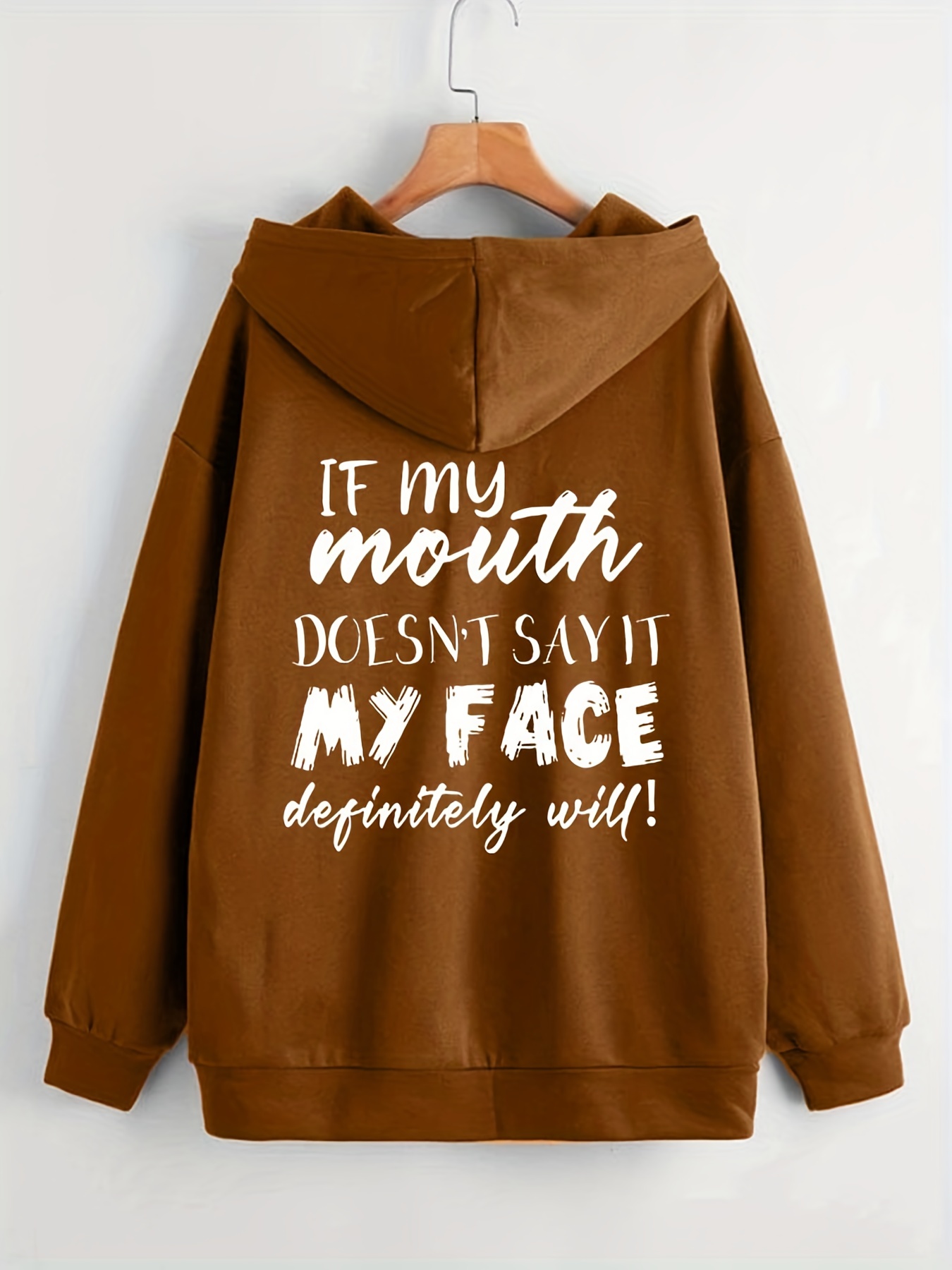 Ladies slogan online hoodies