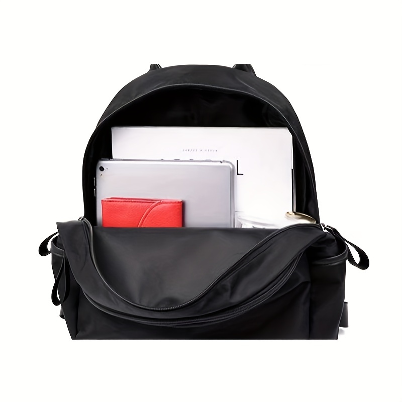 Textured Portable Shoulder Bag Nylon Lightweight Backpack