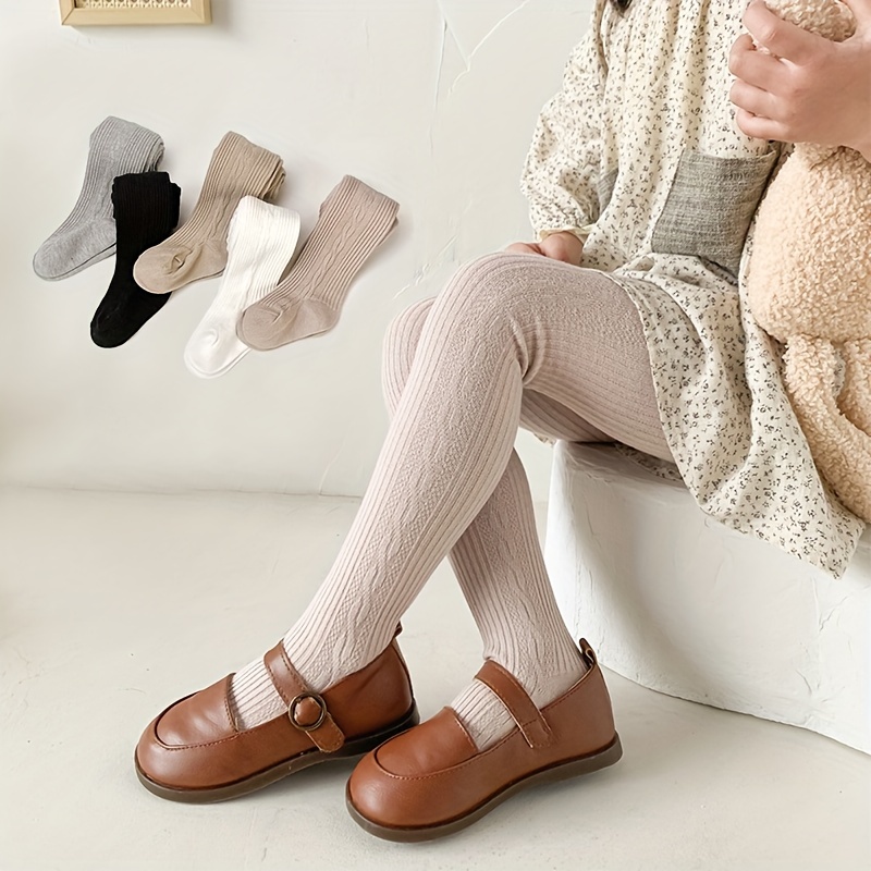 2pairs Girls Kids Cute Pantyhose For Spring Autumn, Breathable Comfy Leggings Tights, Children's Leggings