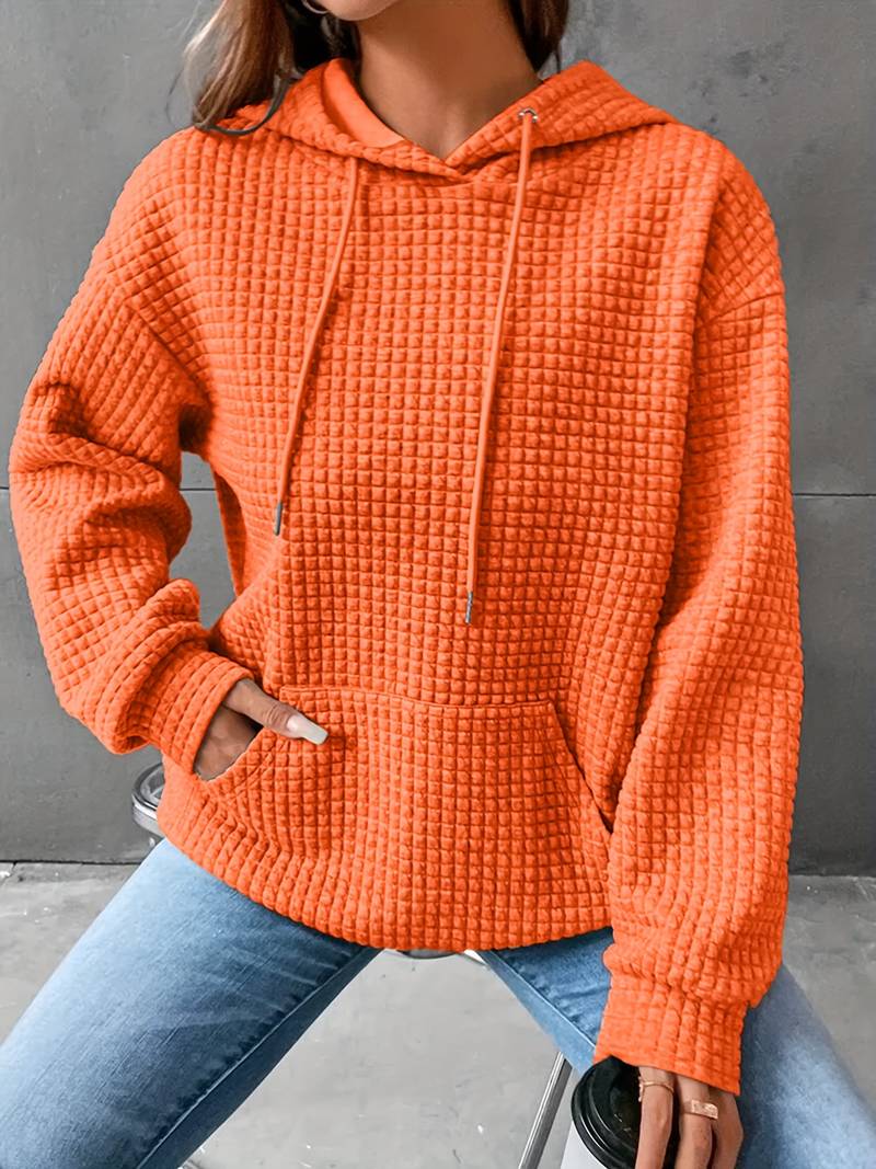 Felpa Oversize Donna Famulily Autunno Inverno - Morbida In Pile Con Tasche Laterali Nascoste