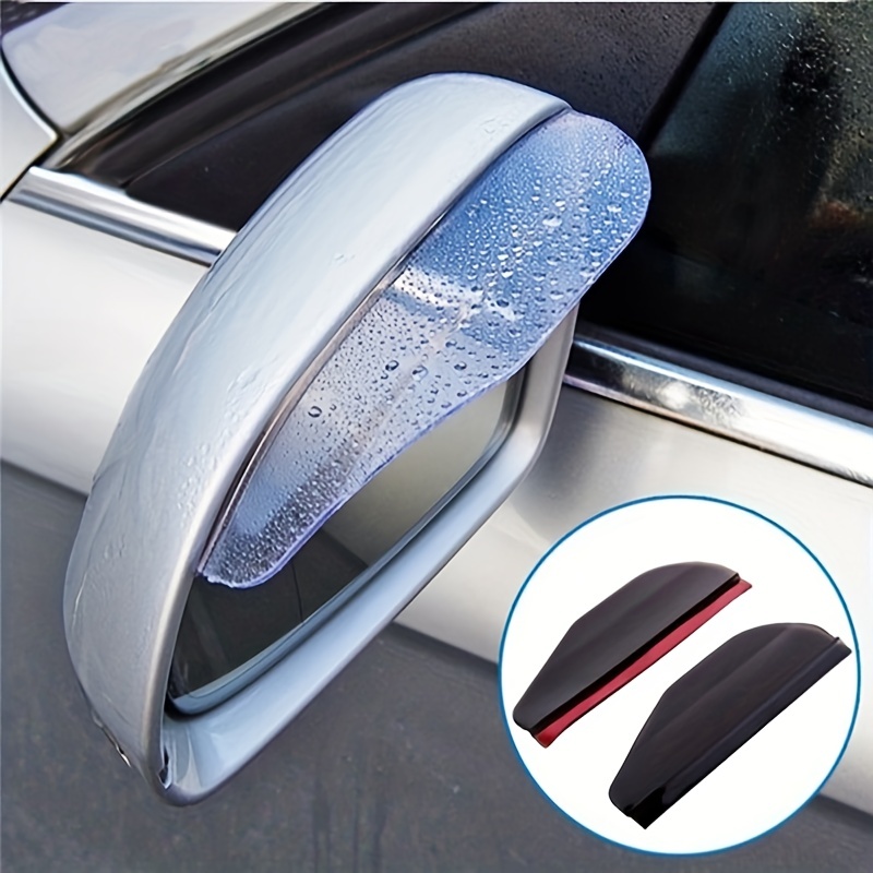 2x Clear Rear View Side Mirror Flexible Sun Visor Shade Rain Guard Board  Shield