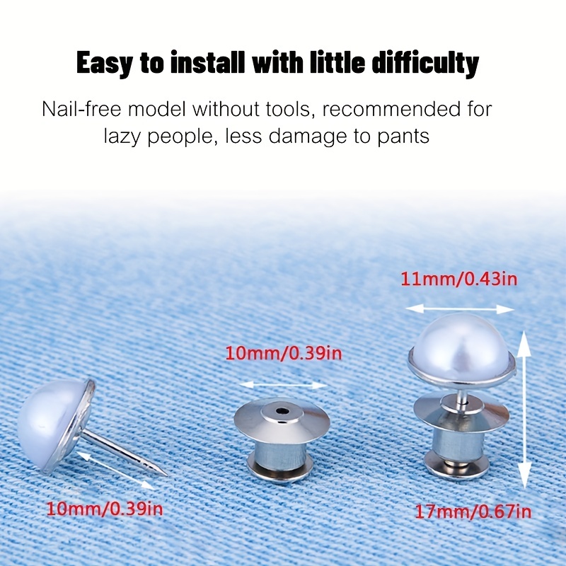 Nail free Buttons Retractable Detachable Buttons Extension - Temu