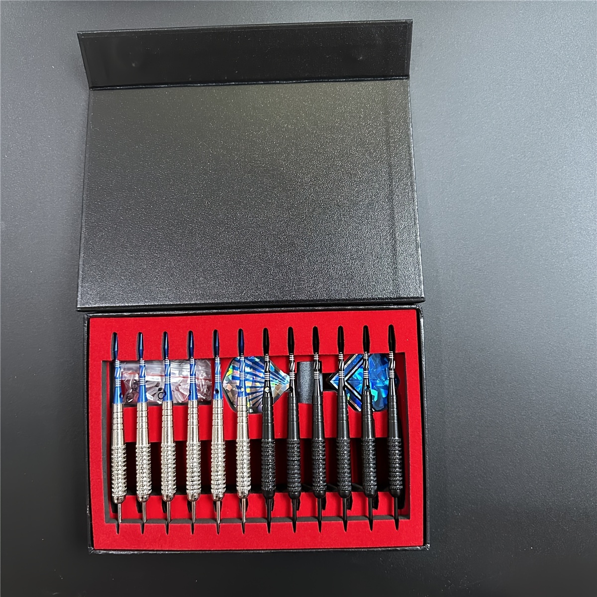 Fox Smiling-dardos profesionales de punta suave de hierro con eje de  aluminio, color plateado, azul, rojo, verde, amarillo, 18g, 3 unidades