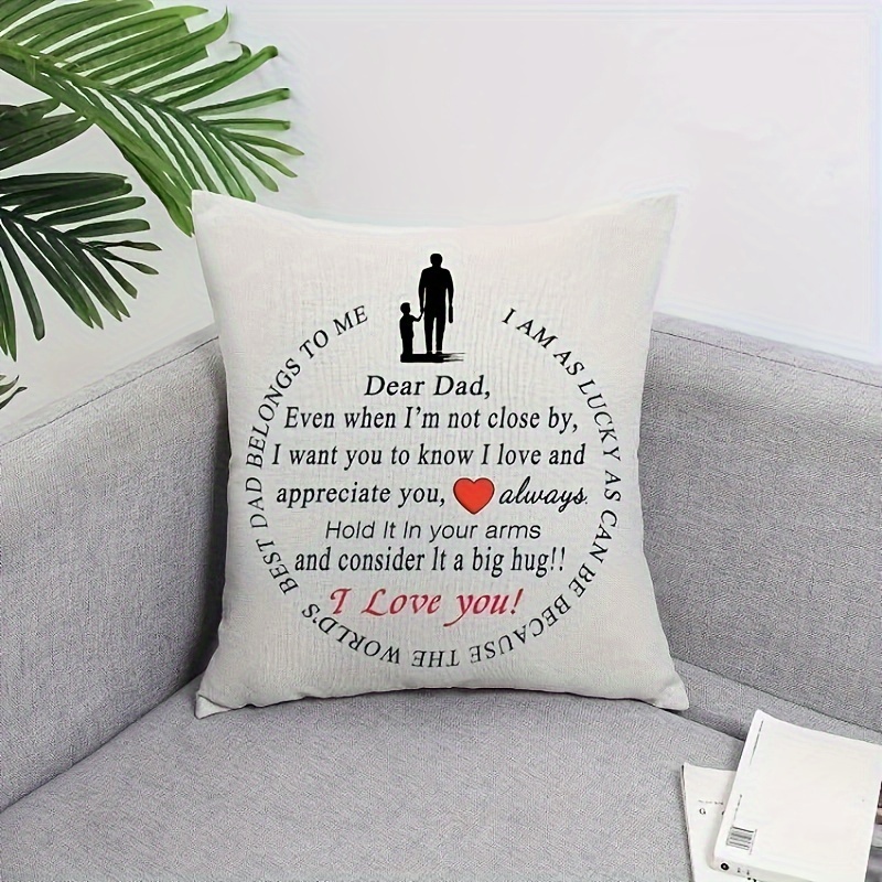 Dad Pillow Cover Daddy Hug Pillow Case Father Day Birthday - Temu