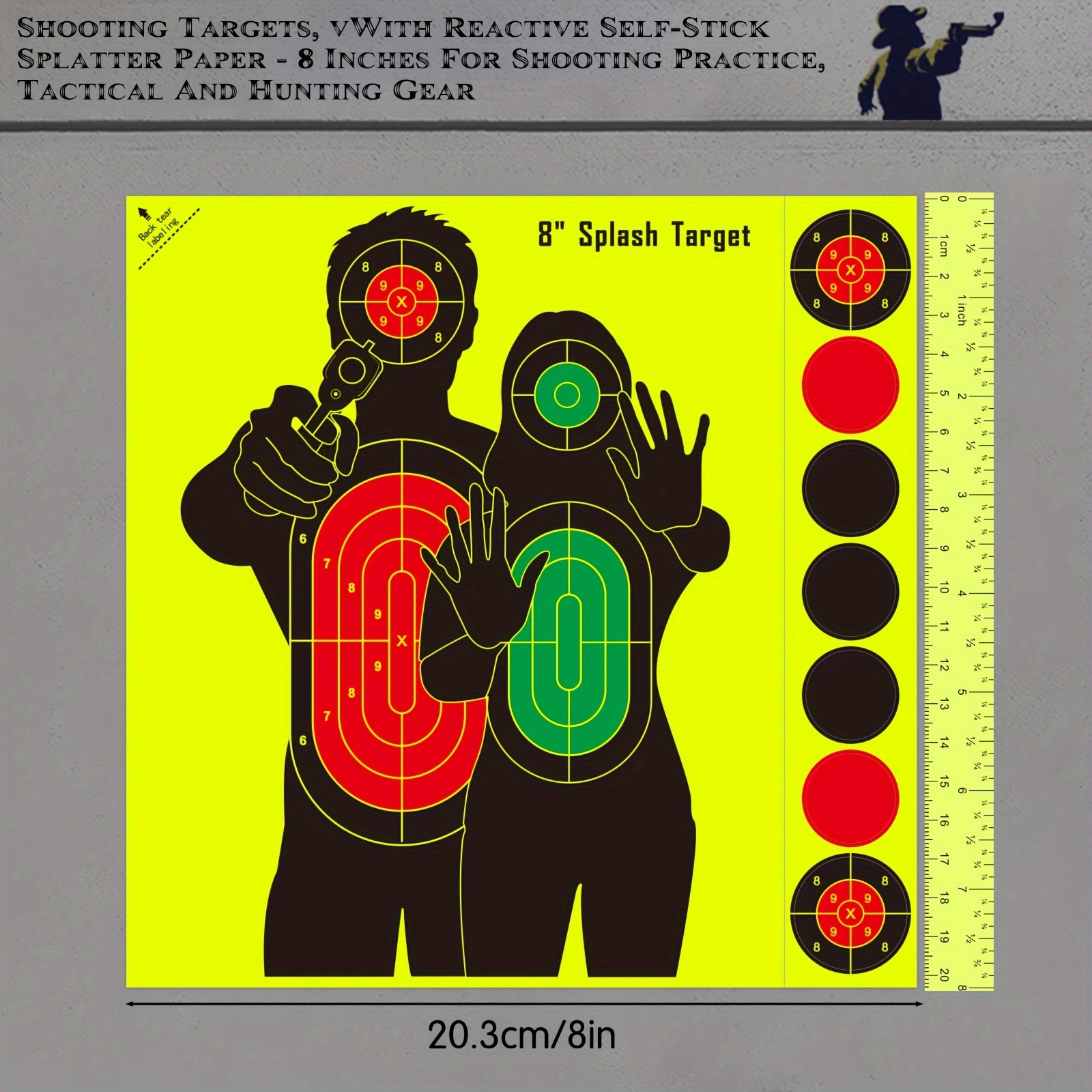 50 Meter Rifle Target, Shape: Square, 25.4cm X 25.4 Cm