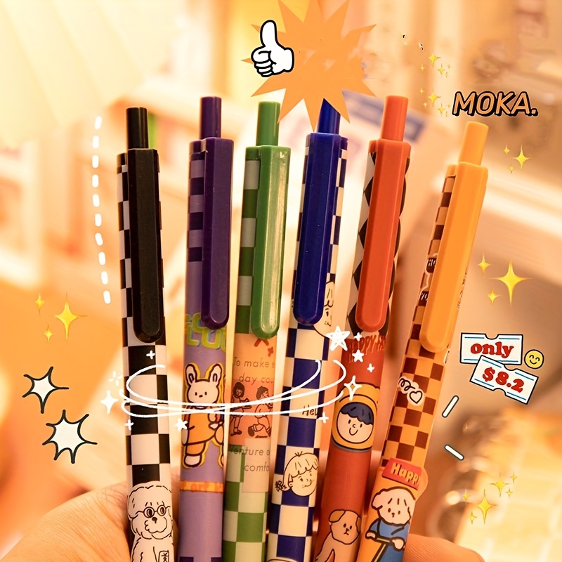 Cute Pens Black Ink Retractable 0.5mm Gel Pens Bullet Point Pretty Nice  Kawaii Office School Supplies Gifts for Kids Girls Boys Women Fun Pens for  Journaling Pack of 6pcs（Little White Bear） 