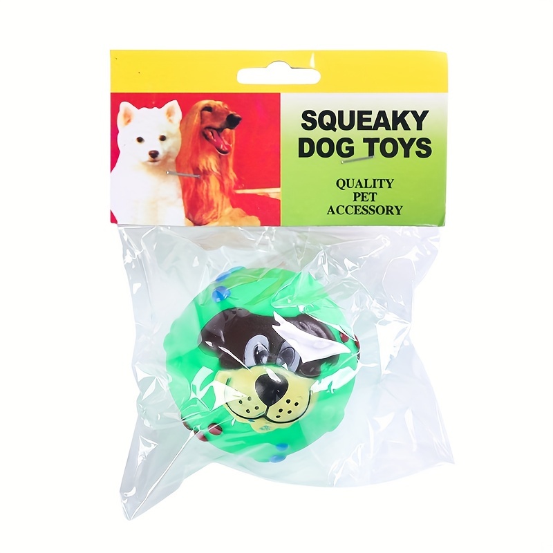 Squeaky Plush Dog Toy Pet Dogs Chew Toys Play Squeaker Sound Ball