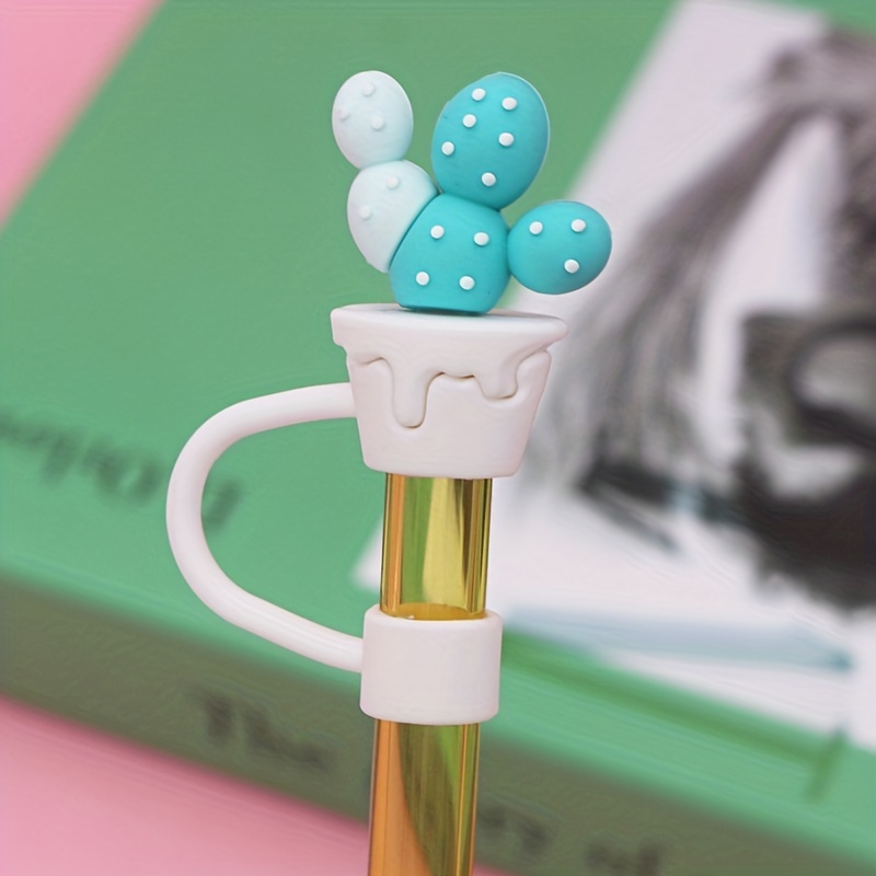 Straw Covers , Cut Cartoon Style, Compatible With Tumbler, Cute Silicone  Straw Covers, Straw Protectors, Cup Shape Soft Silicone Straw Lids For  Straws, Accessories - Temu