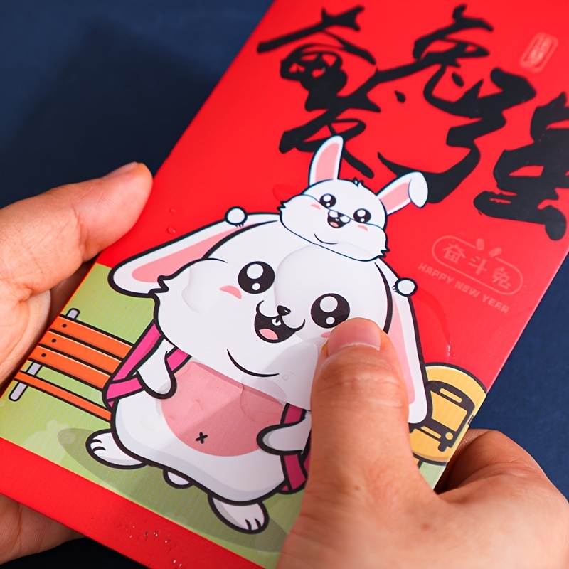 6pcs 2023 Chinese Rabbit Year Red Packet Zodiac Personality New Year Red  Envelope Festival Supplies Spring Festival Hongbao - Hongbao/red Envelopes  - AliExpress