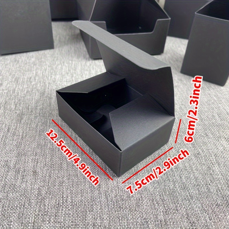 5pcs Matte Black Packaging Boxes Party Gift Packaging Boxes Holiday Candy Boxes Decorative Ornaments Boxes, Easter Cartons, Toy Packaging Boxes.