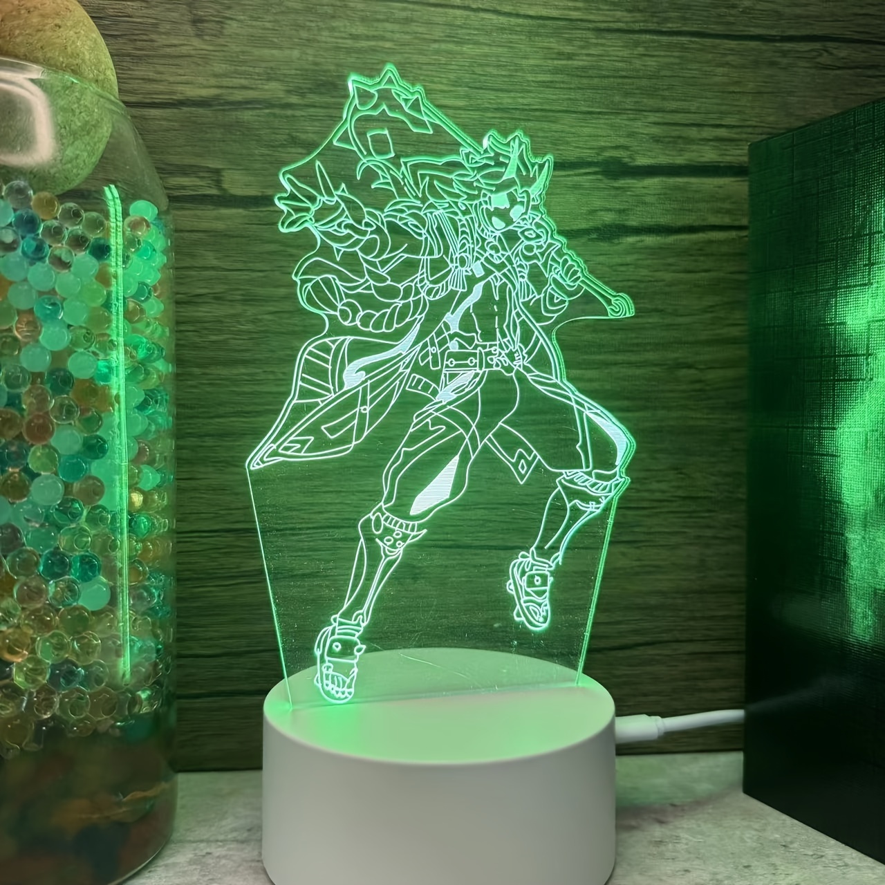 LED 3D Night Lights Acrylic Touch Lights for Bedroom Table Lamps