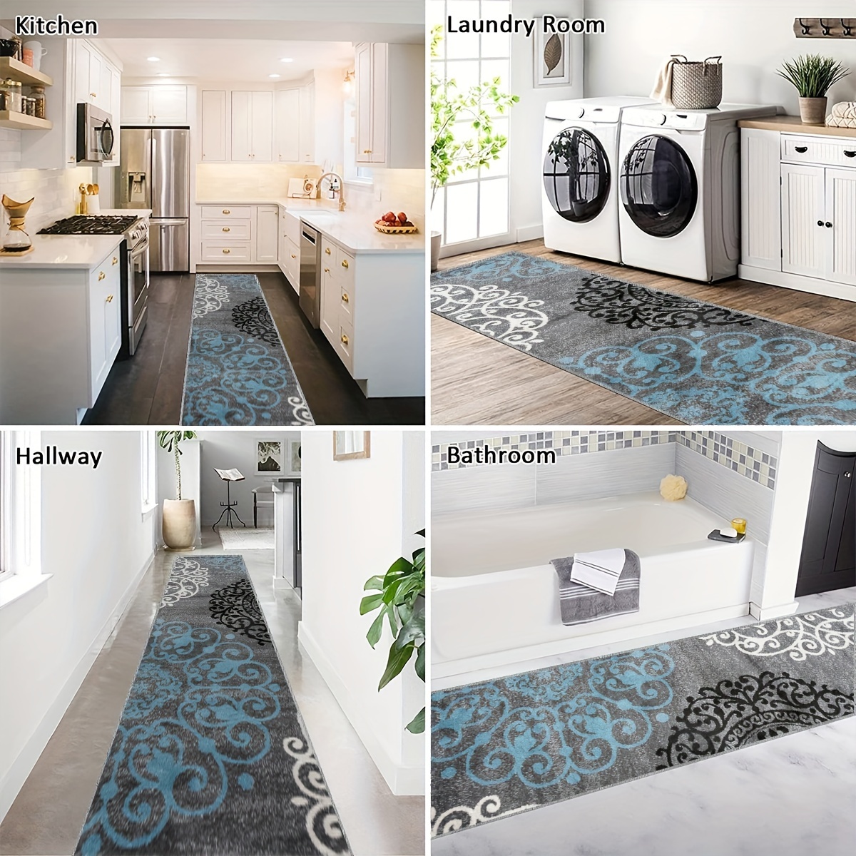 Floral Kitchen Hallway Runner Rugs, Long Oriental Hallway Rug Runner Kitchen  Mat, Soft Non Slip Machine Washable Stair Carpet Runner For Hall Living  Room Bedroom Sunroom Hardwood Floors - Temu Austria