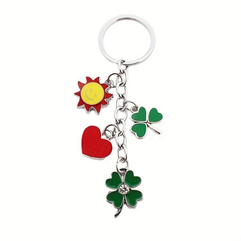 Smile Face Sun Moon Star Keychain Cute Cartoon Car Pendant - Temu