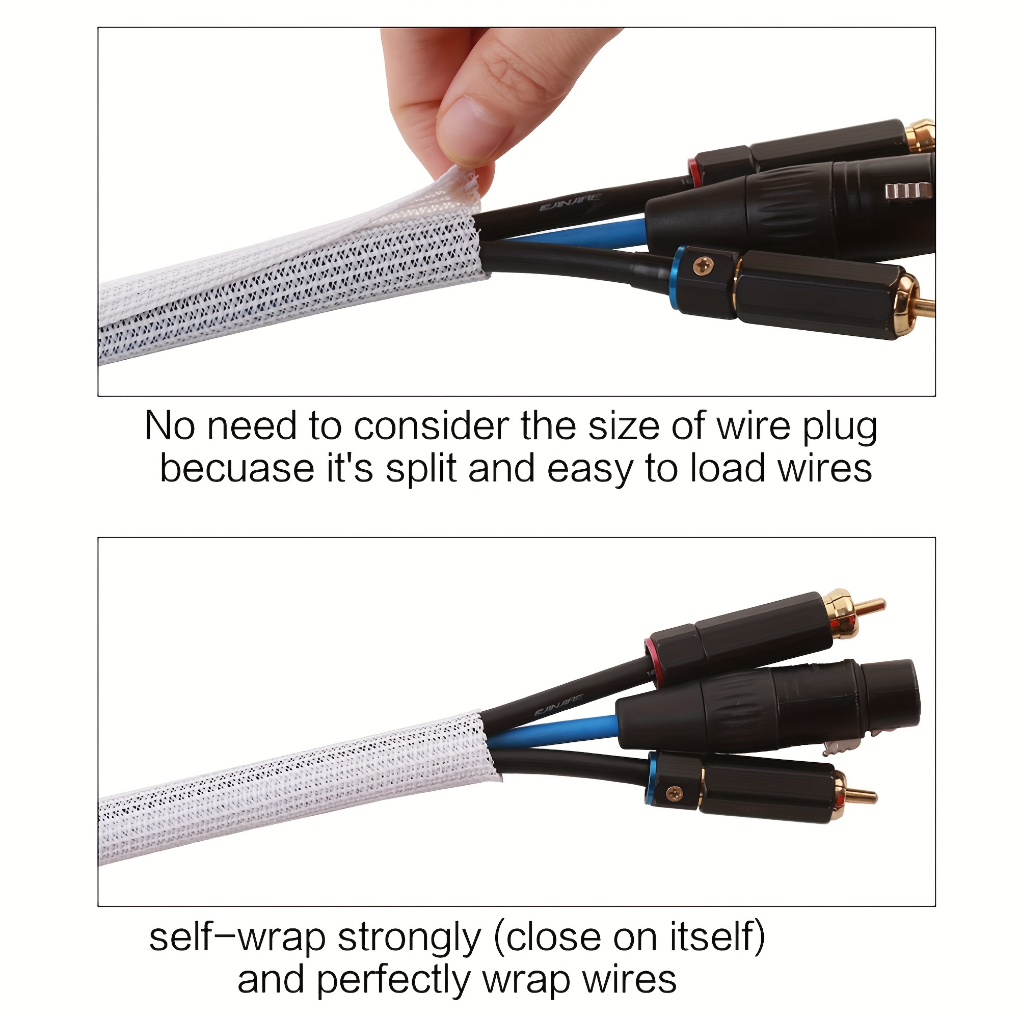 Cord Protector Wire Loom Tubing Cable Sleeve Split Sleeving - Temu Canada