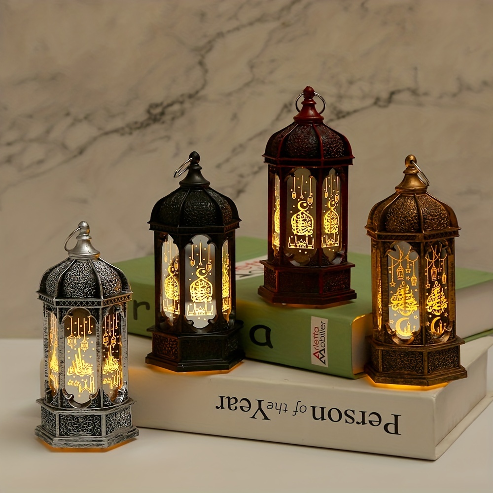 Led Ramadan Lights - Wooden Decorative Lantern For Eid Ramadan Mubarak -  Decorative Led Night Light - Home Hangings Lanterns Decorative Indoor For  Bed