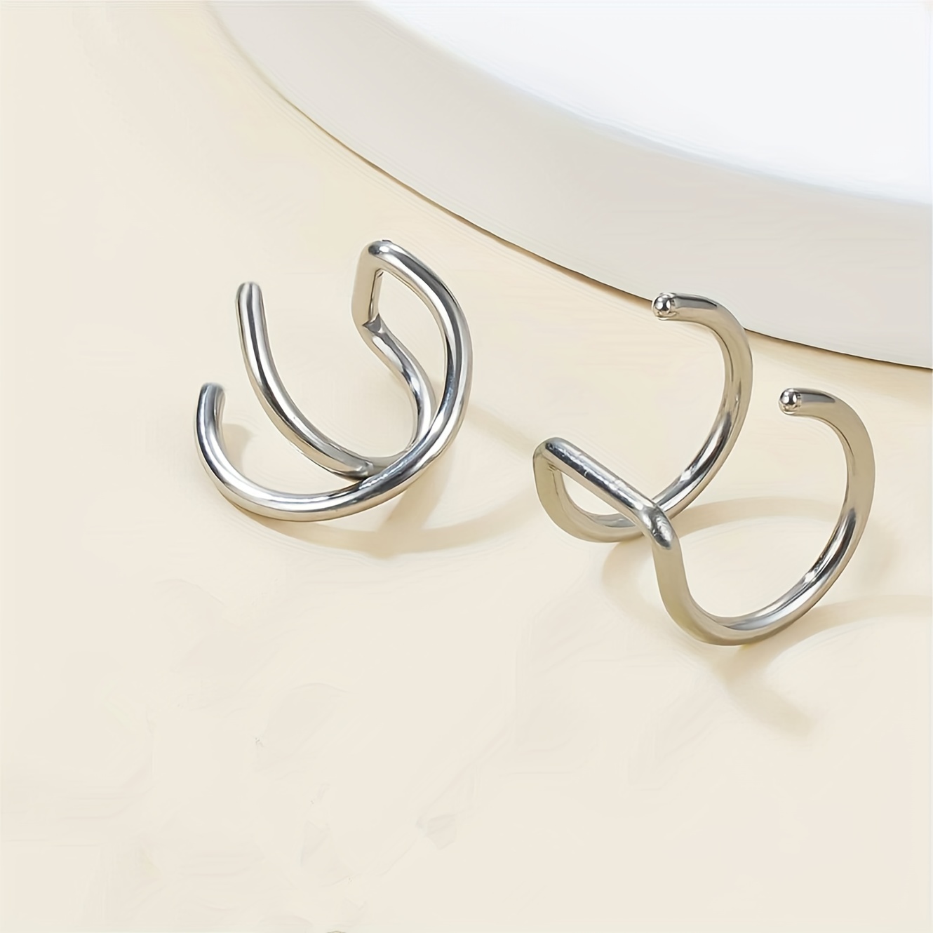 Men's Ear Cuffs, Handmade Silver Jewelry