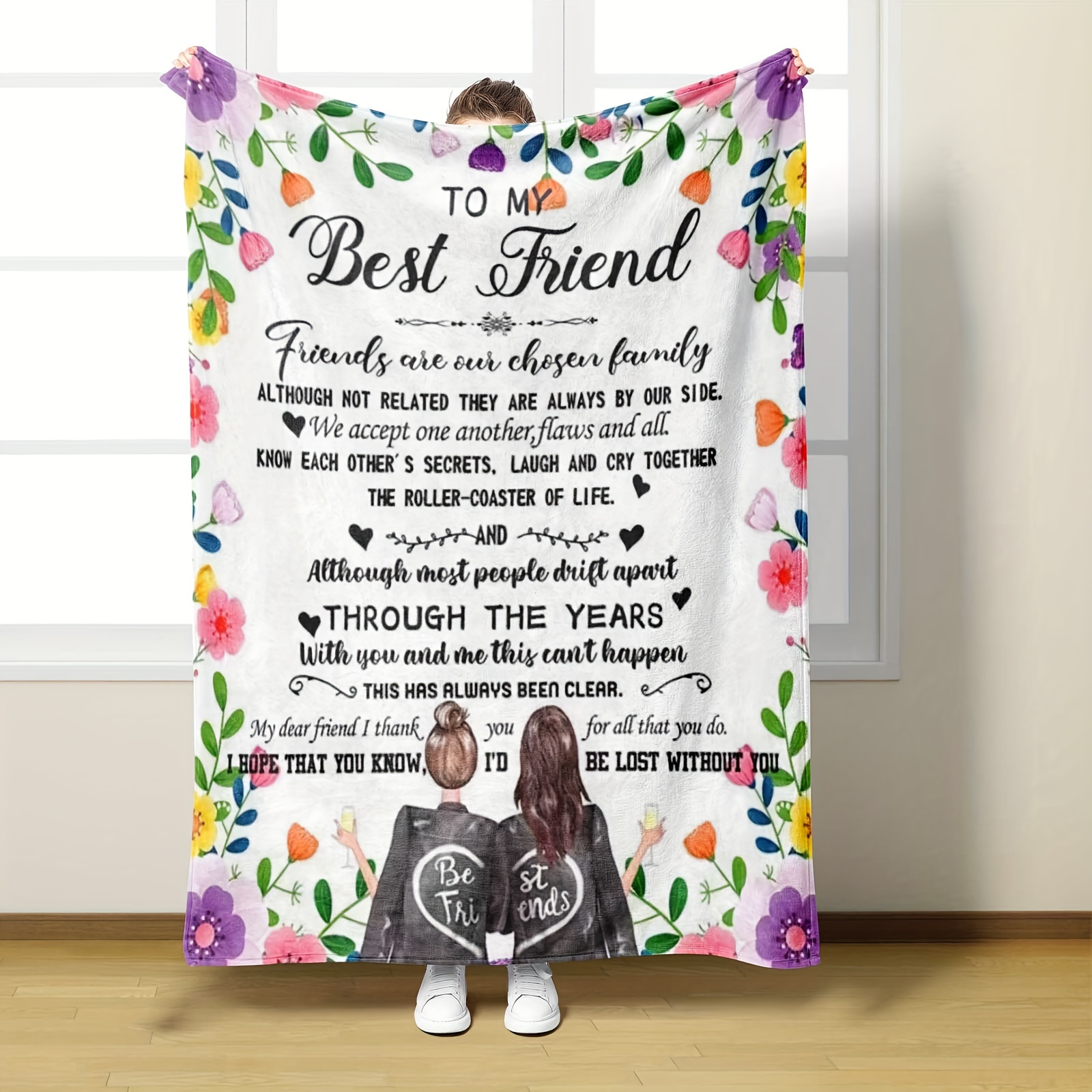 Bestie Blanket Best Friend Birthday Gift Friendship - Temu