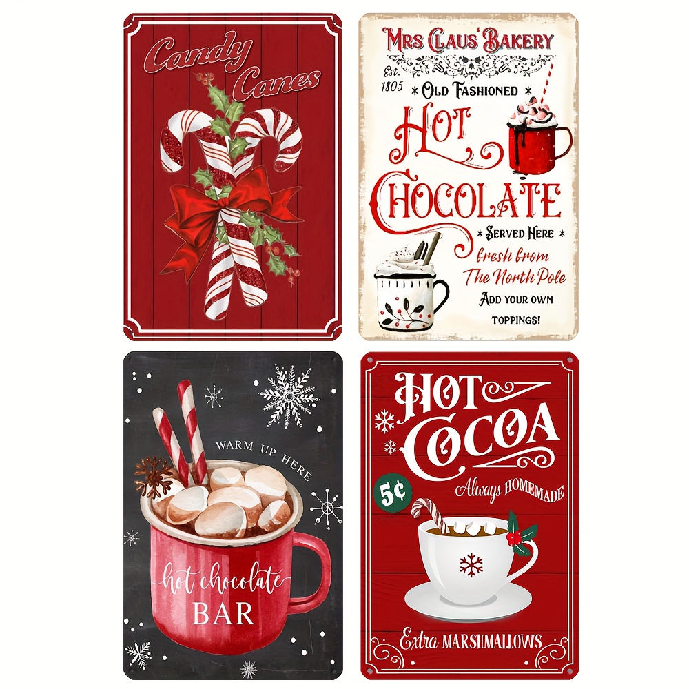 Custom Signs Personalized Christmas Winter Hot Cocoa Bar - Temu
