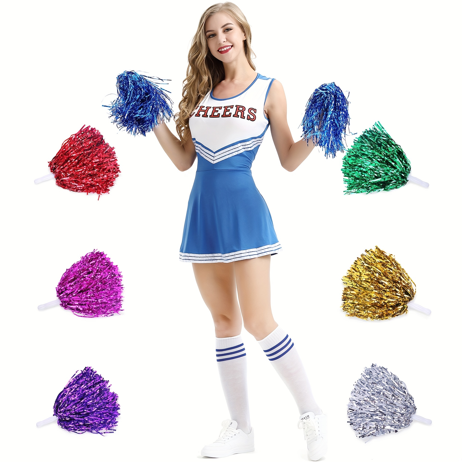 Déguisement PomPom Girl Cheerleader - Coti-Jouets Kermesse, Fêtes
