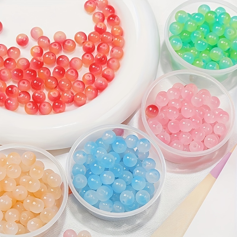 Beads Bracelet Making Kit Jelly Colored Beads Lovely - Temu