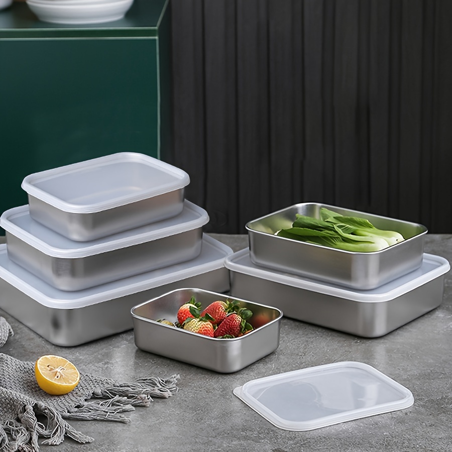 Stainless Food Containers With Lids - Temu