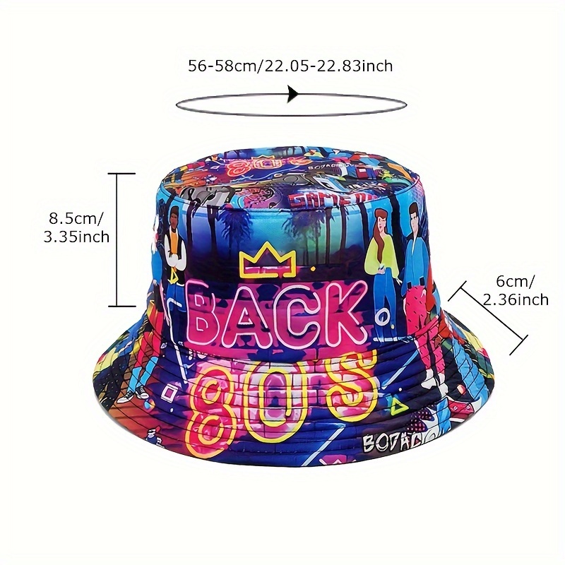 Retro 80s Bucket Hat For Men And Women Spring And Summer Gathering