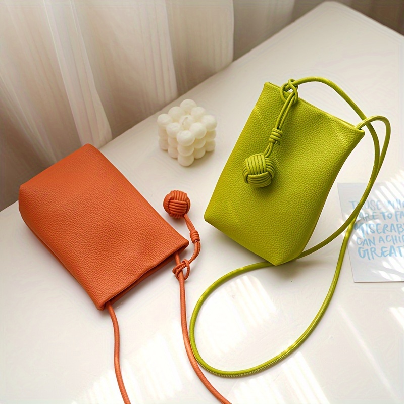 

Cute Mobile Phone Bag, Fashion Mini Crossbody Bag, Soft Vegan Leather Shoulder Cell Phone Bag