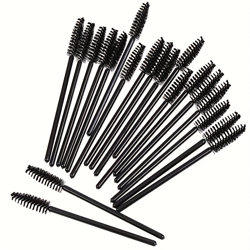 100 Pcs Eyelash Mascara Brushes for Eye Lashes Extension - Purple Deep Red