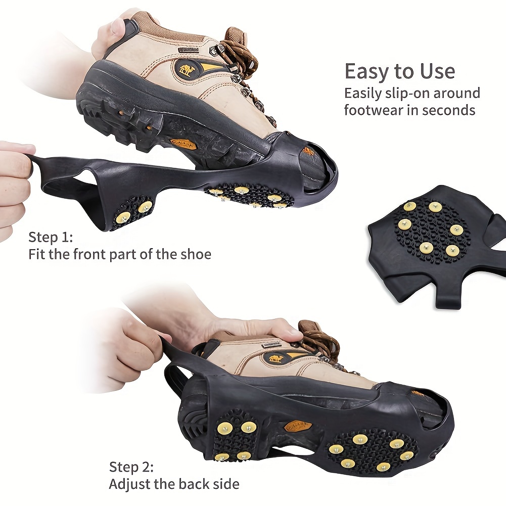 Durable Universal Ice Cleats 5 Steel Spikes Shoes Boots - Temu