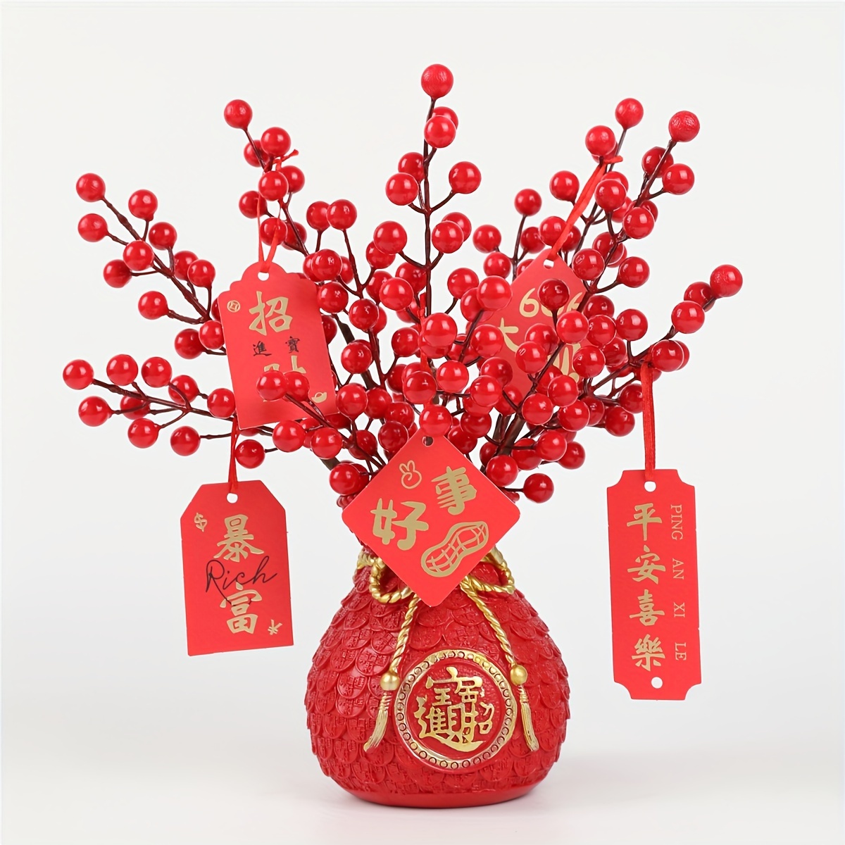 Chinese New Year Asian Centerpiece Birthday Decorations Traditional Lucky  Decor Gift Spring Festival Desk Ornament Holiday Party 