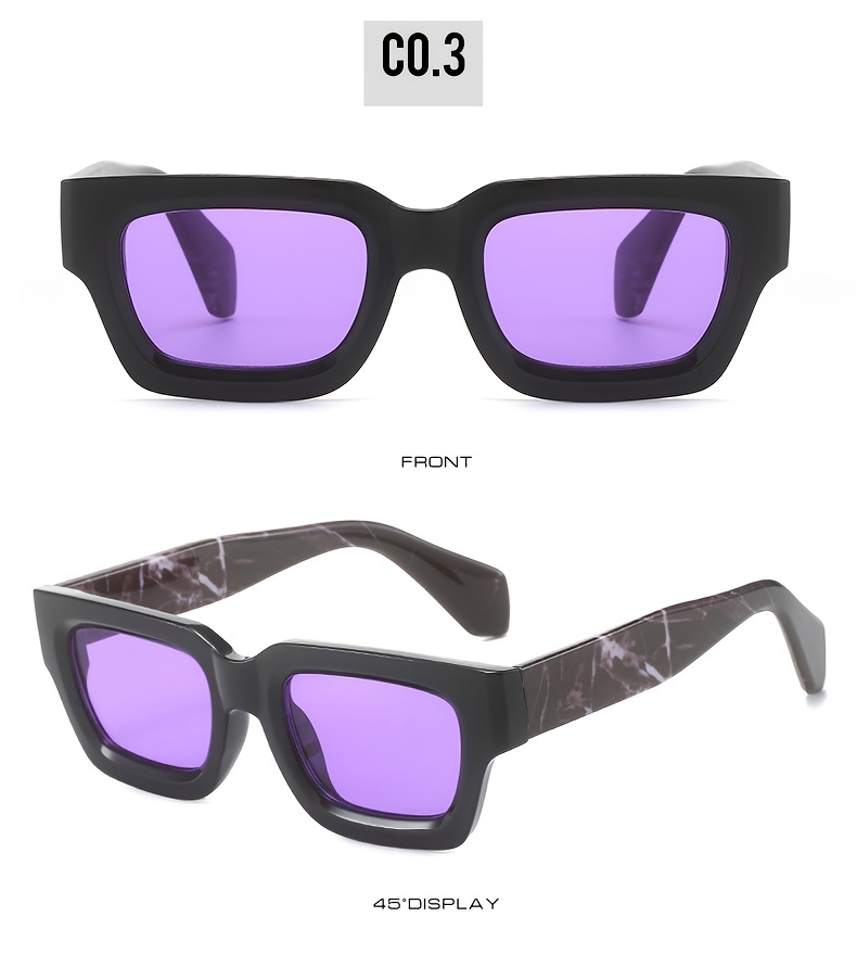 Retro Square Fashion Sunglasses Women Men Vintage Color - Temu
